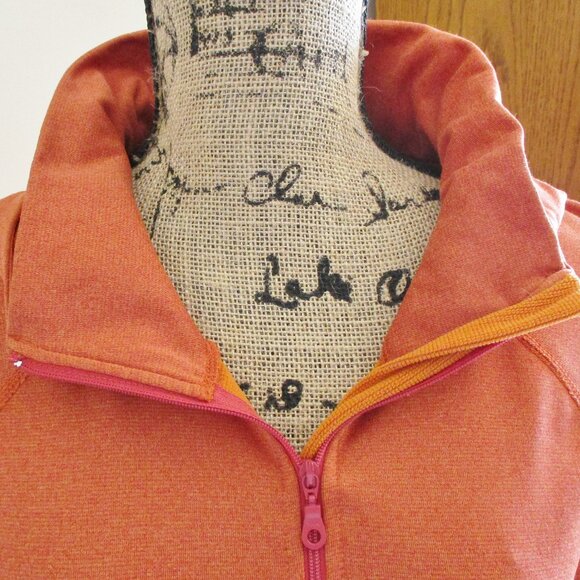 Pendleton Women's Half Zip, Long Sleeve, Athletic Hoodie, Rust/Orange, Size L - Picture 3 of 13